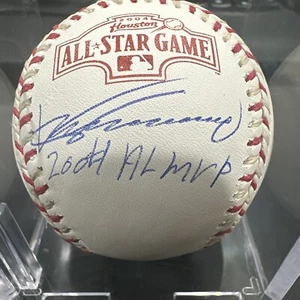 🔥⚾️Vladimir Guerrero Sr. FIRMATO 2004 ASG OML Baseball AL MVP JSA e DUAL CERTS - Foto 1 di 13