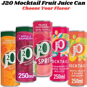J2O Mocktail Fruit Blend Juice Cans Non Alcoholic Low Calorie taste buds Drinks - Picture 1 of 57