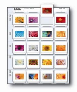 Print File 2x2-20B 35mm Archival Storage Sheets for 20 Slides, Pack of 25