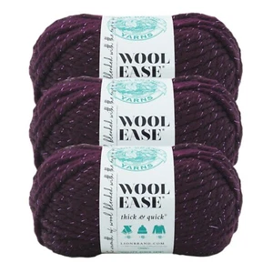 (3 Pack) Lion Brand Yarn 640-305G Wool-Ease Thick & Quick Bulky Yarn, Galaxy - Picture 1 of 7