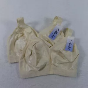 Playtex Bras Womens 38DD Beige Wireless Support Smoothing 18 Hour 4693 Set Of 2 - Picture 1 of 13