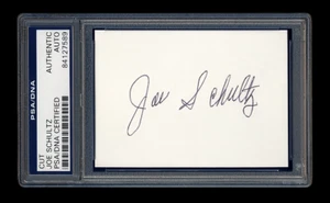 JOE SCHULTZ SIGNED MINT CUT PSA/DNA AUTOGRAPHED 1969 SEATTLE PILOTS MANAGER - Picture 1 of 1