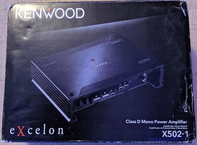 KENWOOD EXCELON X502-1 CLASS D MONO POWER AMPLIFIER With 500 Watt RMS at 2-ohms - Image 1 of 2