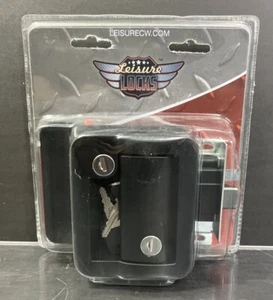 Leisure Locks RV& Travel Trailer Back Door Lock & Deadbolt #X001NHQ18X in BLACK - Bild 1 von 7