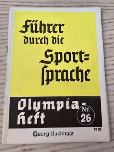 1936 Olympics Olympia PRE WW2 Genuine Germany German Guide To Sports Languange - Picture 1 of 6