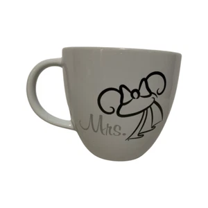 Taza de café nupcial Mrs Minnie Mouse de los parques de Disney en blanco  - Imagen 1 de 5