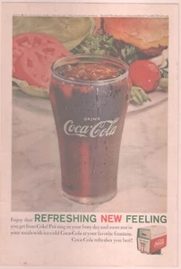 Vintage Original 1961 Refreshing Coke Ad - Hamburger Fixings, 6 3/4 x 9 3/4 - Picture 1 of 2