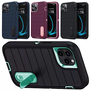 For iPhone 12 Pro Max/12 Pro/12 Case Shockproof Rugged Phone Stand Holder Cover - Picture 1 of 57