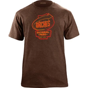 Retro Arches National Park Neon Sign T-Shirt - Picture 1 of 6