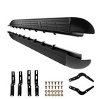 Anti-Slip Running Boards for Toyota Hilux MK8 Double Cab 16+ Aluminum Black