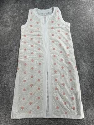 Gretchen Scott Dress Womens Large White Pink Cotton * - Image 1 of 4