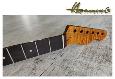 TL Roasted Curly Flamed Maple Neck mit Palisander Fretboard, High Gloss, TGF - Bild 1 von 4