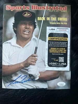 FOTOGRAFÍA 8X10 firmada por Lee Trevino PGA Golf certificado de autenticidad JSA CG57630 Foto 1 de 2