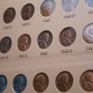 1909-2007 Dansco Lincoln Penny Album, Complete Minus Keys, AU/BU post-1938 K15 - Picture 1 of 10