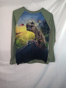 Wonder Nation Boys Dinosaur Glow in the Dark Pajama Shirt Size XL 14 16 - Picture 1 of 3