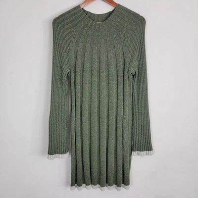 Vestido Suéter Anthropologie Arsenau Manga Campana Para Mujer M Preppy Informal Foto 1 de 4