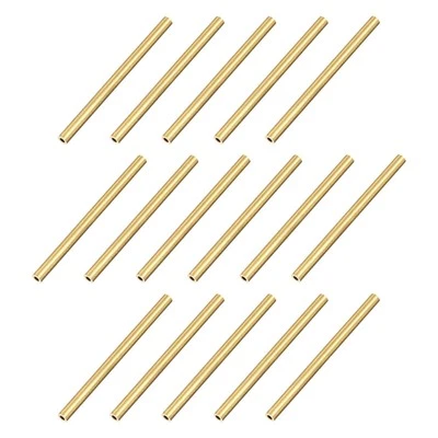Laiton Tube 2mm Diamètre Extérieur 0,5mm Paroi Épaisseur 30mm Tuyau Tube 16Pcs - Photo 1/4