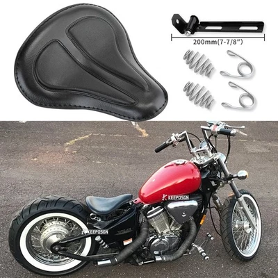 Solo Driver Seat w/ Springs For Honda Shadow Spirit ACE VT750 1100 VLX600 Bobber - Image 1 of 4