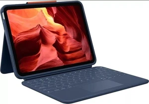 Logitech Rugged Combo 4 Tactile Clavier Trackpad Étui iPad 10ème Génération Classique Bleu - Photo 1/5