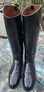 Antique Military English  Leather Riding Boots - Picture 1 of 7
