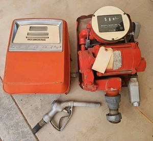 Oldtimer Gasboy 1820 Zapfsäule mit Zapfdüse Öl Service Werbeschild - Bild 1 von 18