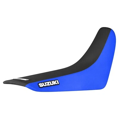 Cubierta de asiento con pinza para Suzuki DR 650 2001-2024 TM AZUL/NEGRO estándar #244 logotipo Foto 1 de 4