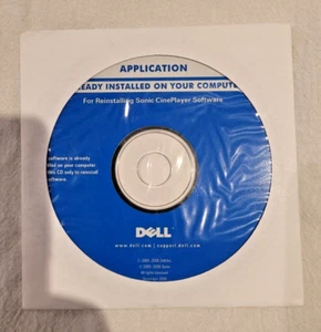 Dell Sonic CinePlayer Windows DVD Media Player Applications Software Install CD - Picture 1 of 2