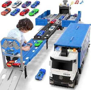 Camión de transporte juguetes coches para niños camión portátil juguete - CAJA ABIERTA VER FOTOS - Imagen 1 de 5