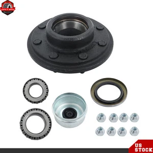 Trailer 8 lug Idler Hub Kit 8 on 6.5 8×6.5 For 7000 lbs Axle Trailer Bearing Kit - Picture 1 of 15