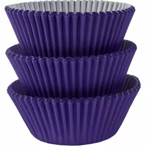 Purple Party Supplies Cupcake Cases Baking Cups 75 Pack 5cm Approx Birthday Girl - Picture 1 of 1