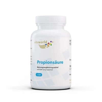Vita World Acide Propionique 500mg Propionate de Sodium Haute Pureté 120Cap Vég