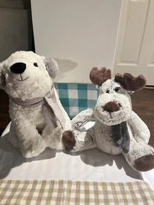 KSD Netherlands Moose + Aurora Winter Polar Bear With Scarf Stuffed Animals 10” - Picture 1 of 7