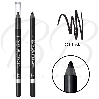 RIMMEL Scandaleyes 24Hr Waterproof Kohl Kajal Eyeliner Liner Pencil - 001 Black