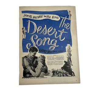 1943 La canción del desierto película Dennis Morgan Irene Manning anuncio impreso vintage - Imagen 1 de 1