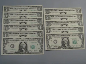 11 Consecutive CU Crisp 1974 FRN Notes # G 63938290 - 300 C. #13 - Picture 1 of 8