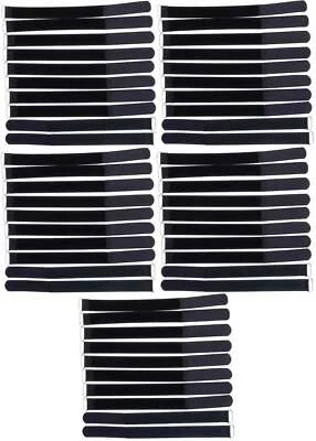 BIE-TEC 50 x Klettband 30 cm x 25 mm schwarz Klettkabelbinder Kabelbinder Kabelklettband