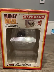 MONEY MAZE CUBE SAVINGS COLLECTION BANK PUZZLE TOY ~ NEW IN BOX ~ - Picture 1 of 4