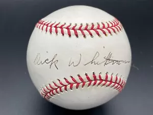 Dick Whitman "WWII US Army Battle of The Bulge" Autographed Signed Baseball PSA - Picture 1 of 8