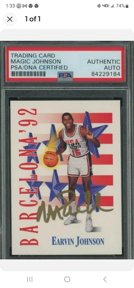 1992 Skybox �� Magic Johnson ��Signed HOF #533�� AUTO PSA 10  PSA/DNA CERTIFIED - Image 1 of 1
