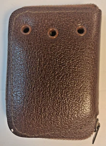 Llavero llavero de cuero Art Deco marrón - Imagen 1 de 5