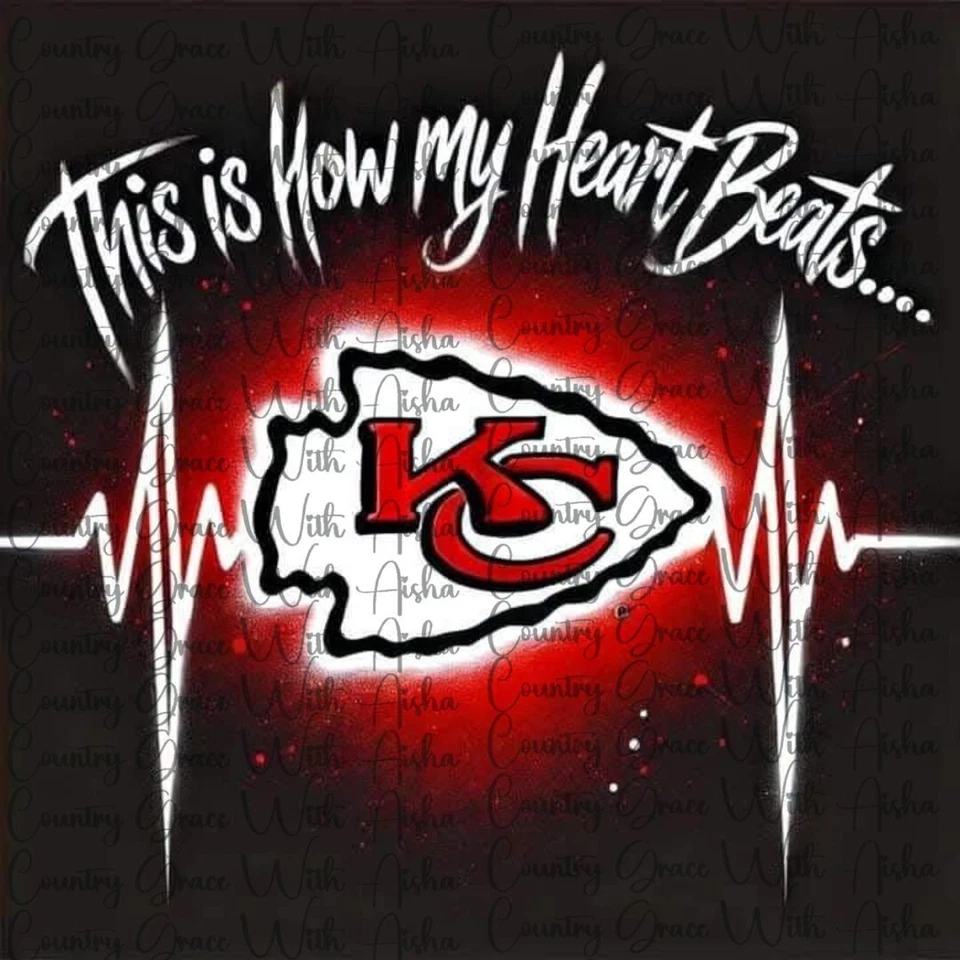 HANDMADE 20oz Skinny Tumbler Sublimation Transfer KC Chiefs Football Ready To Press