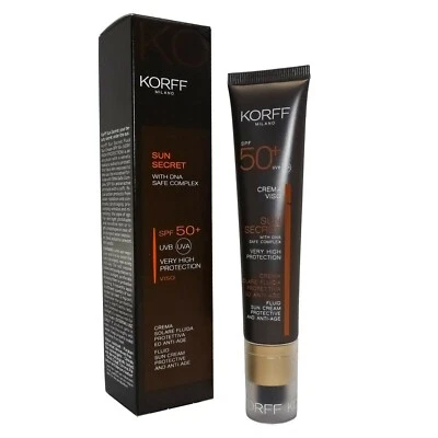 CREMA SOLARE FLUIDA VISO KORFF M. ALTA PROTEZIONE UVB/UVA SPF50+ ANTI-AGE - 40ML - Immagine 1 di 2