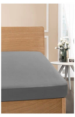 Non-Pilling All Around Elastic Jersey Knit Fitted Sheet 100% Turkish Cotton - Image 1 of 4