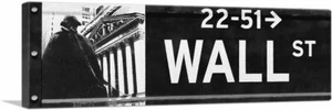 ARTCANVAS New York NYC Wall Street Cartello Stampa artistica su tela panoramica - Foto 1 di 11