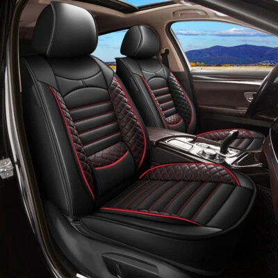 For Subaru WRX 2015-2024 Car 5 Seat Cover Cushion Premium PU Leather Red Lines Foto 1 de 4