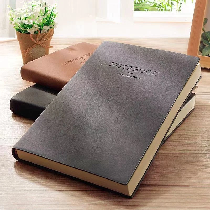 Large A4 Leather Grid Paper Notebook 352 Pages Graph Paper Diary 8.3" x 10.6" - Image 1 of 4