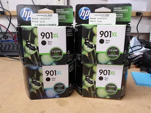 (4) HP 901XL (CC654AN) High Yield Black Inkjet Cartridges - Picture 1 of 4