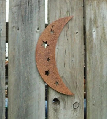Ржавый металлический полумесяц садовое украшение деревенский винтажный подарок на день рождения - Изображение 1 из 4