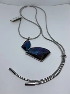 Alfani Silver-Tone Stone Drop 40" Pendant Necklace Chic Casual Gift CP98 - Picture 1 of 6