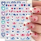 Art Decorations 3D Nail Decal French Nail Tip Slider Heart Nail Art Stickers